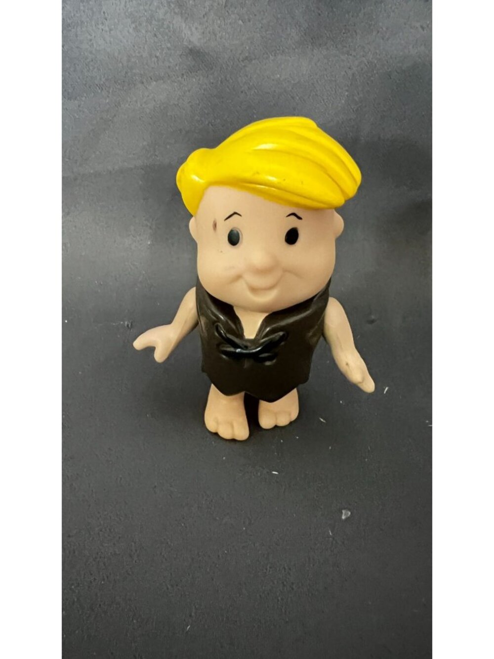 Hanna-Barbera 1986 Plastic Barney Rubble Figure 3D Charm Collectible